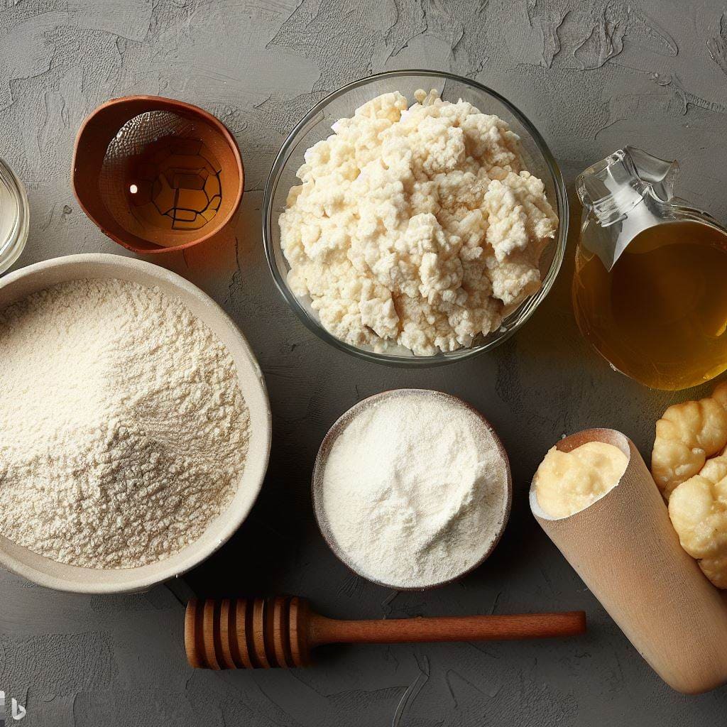 ingredientes vistos desde arriba para pizza